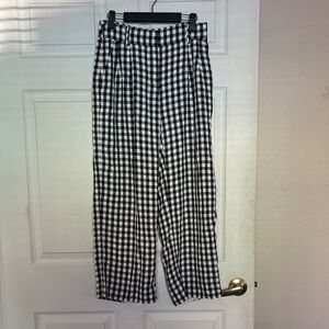 J. Crew Black and White Plaid Pants